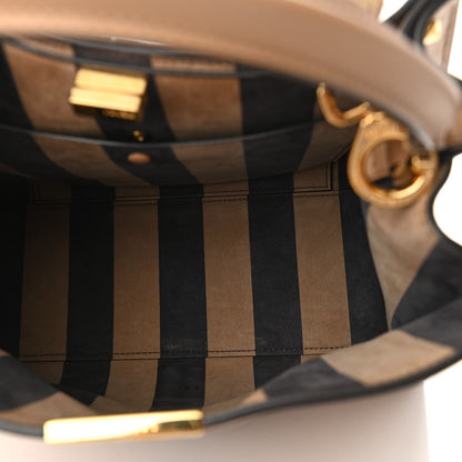 Fendi Vitello Seta Nabuk Pequin Medium Peekaboo X-Lite Cuoio Tabacco Moro 5 of 10