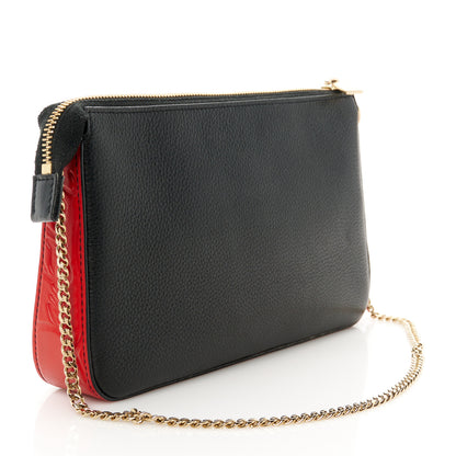 Christian Louboutin Calfskin Loubila Chain Clutch Black 3 of 10