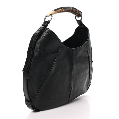 Saint Laurent Buffalo Horn Mombasa Hobo Black 3 of 9
