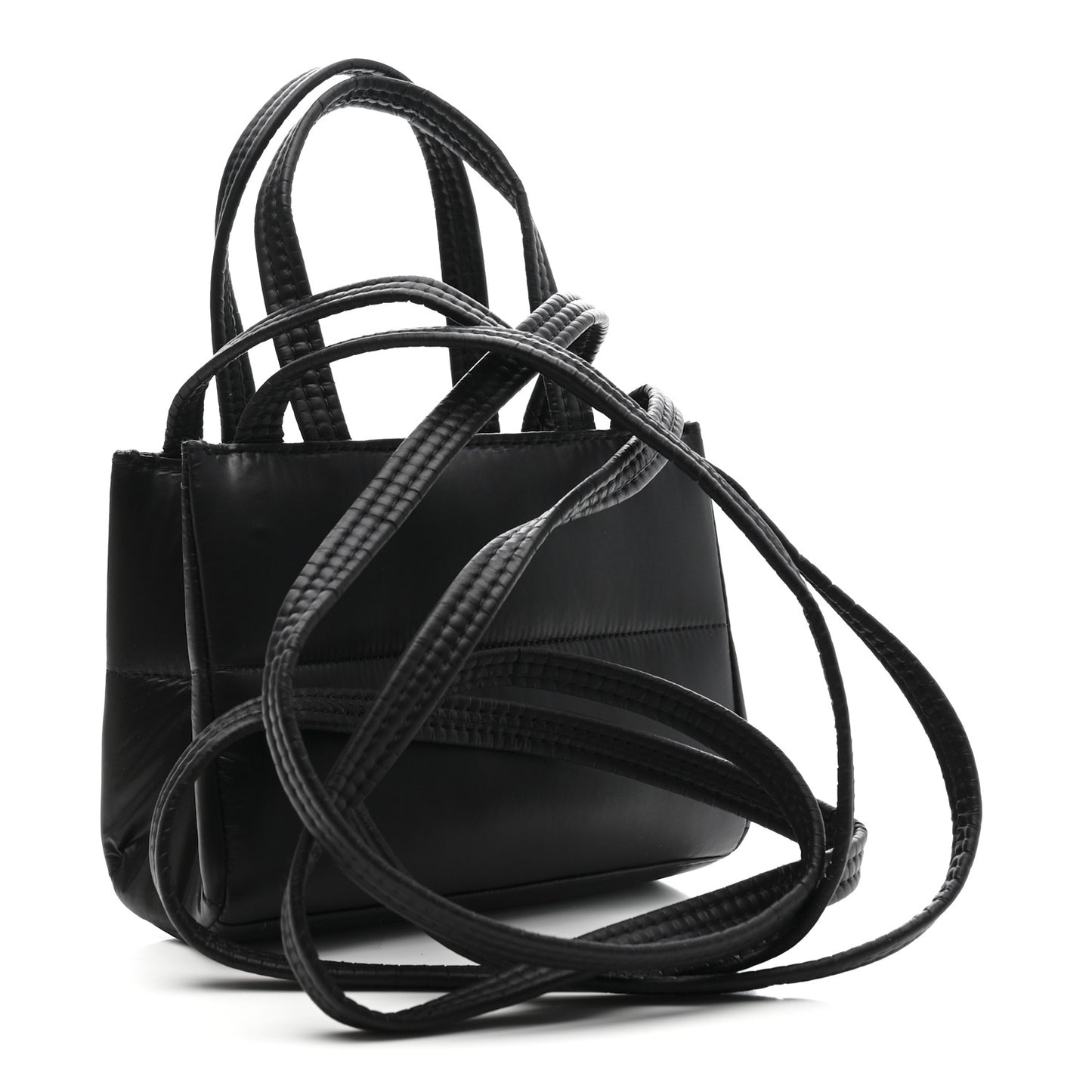 Nylon Small Puff Shopping Bag Black