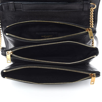 Saint Laurent Lambskin Diamond Quilted Monogram Angie Chain Bag Black 5 of 11