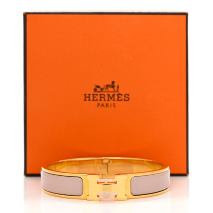 Hermes Enamel Narrow Clic Clac H Bracelet PM Rose Poudre 5 of 5