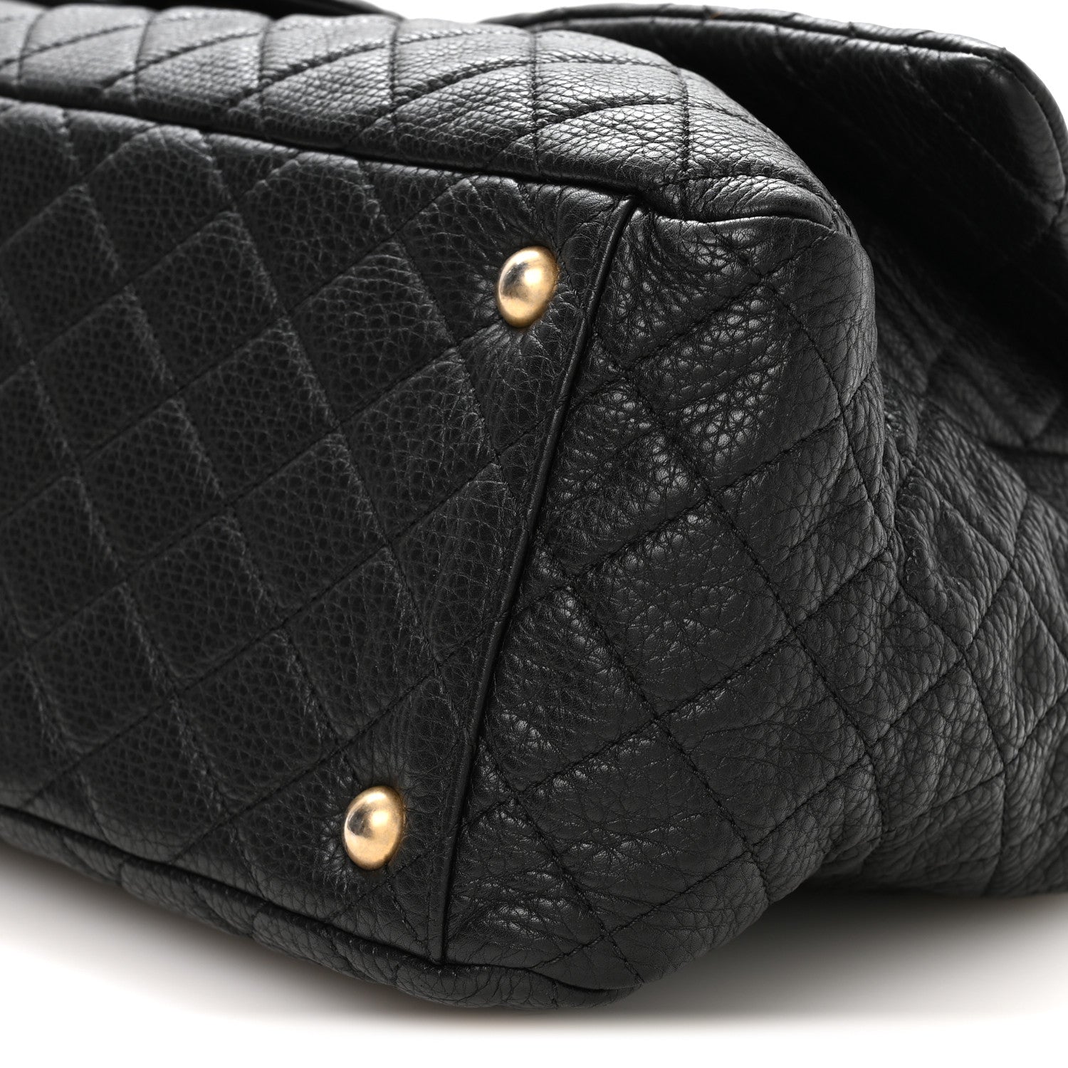Chanel Grained Calfskin Quilted XXL Travel Flap Bag Black 10 of 10