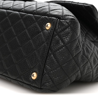 Chanel Grained Calfskin Quilted XXL Travel Flap Bag Black 10 of 10