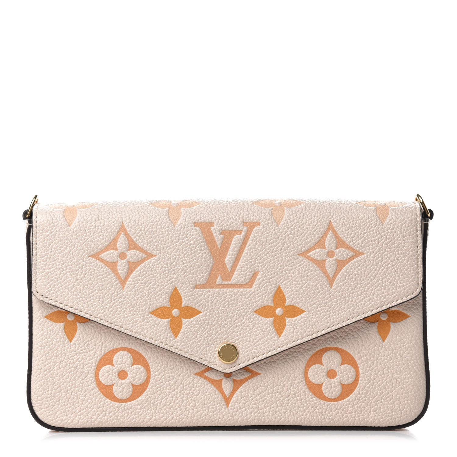 Louis Vuitton Empreinte Monogram Giant By The Pool Felicie Pochette Chain Wallet Cream Saffron 1 of 11