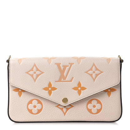 Louis Vuitton Empreinte Monogram Giant By The Pool Felicie Pochette Chain Wallet Cream Saffron 1 of 11