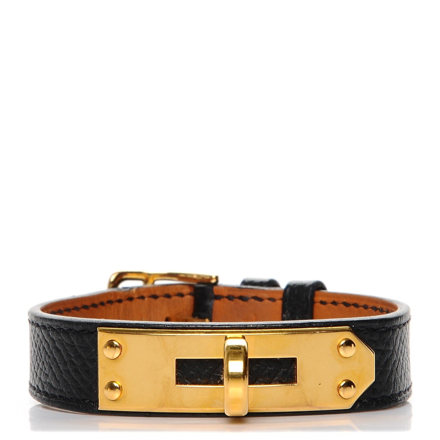 Hermes Epsom Kelly Watch Replacement Strap Band Black 1 of 7