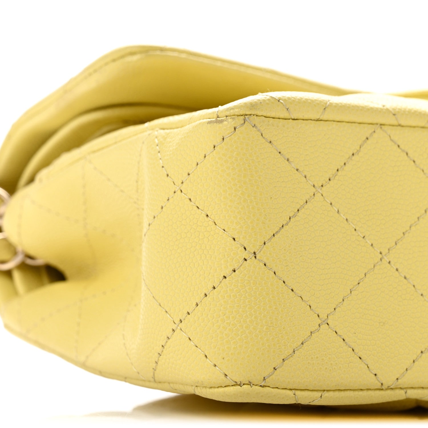 Chanel Caviar Quilted Small Double Flap Light Yellow 9 of 11