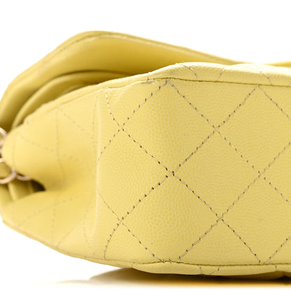 Chanel Caviar Quilted Small Double Flap Light Yellow 9 of 11