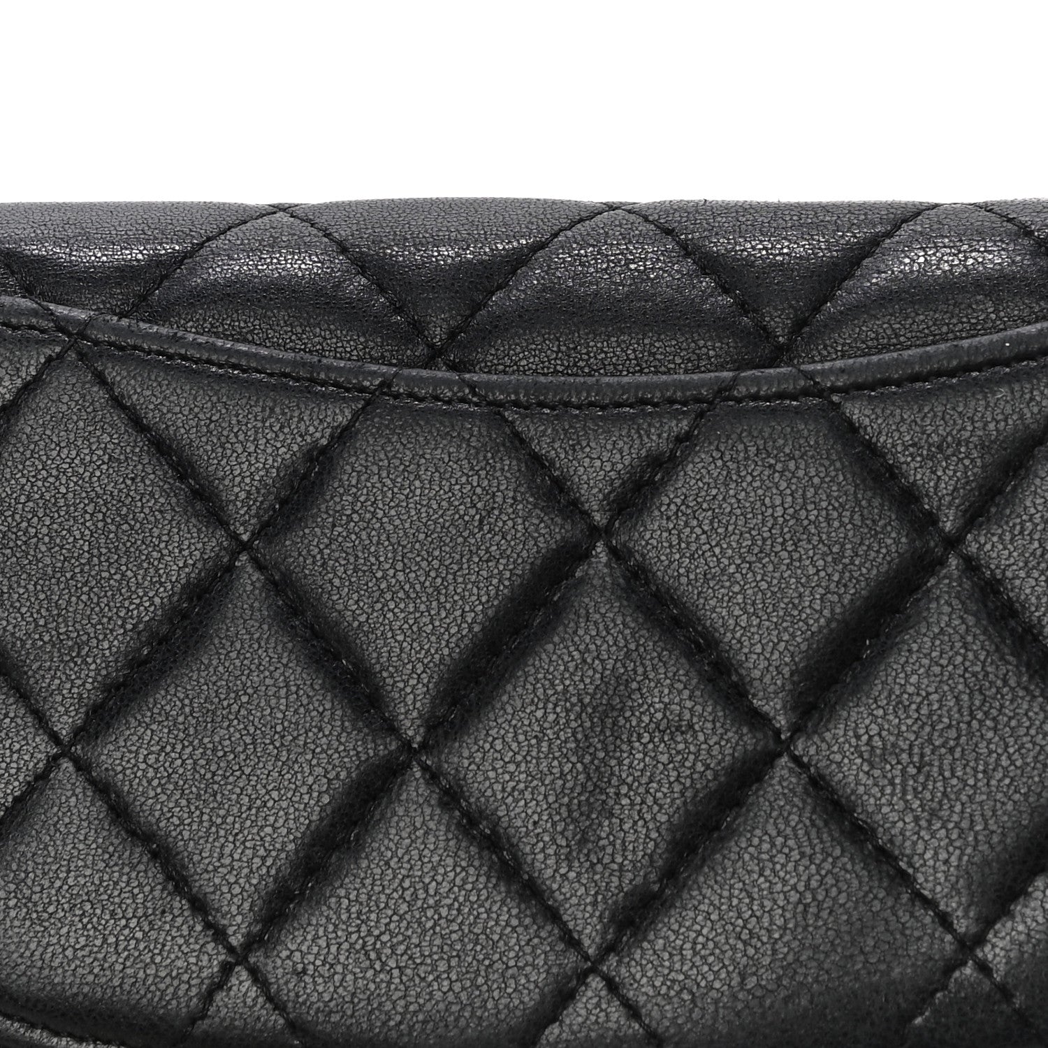 Chanel Lambskin Quilted Yen Wallet Black 14 of 14