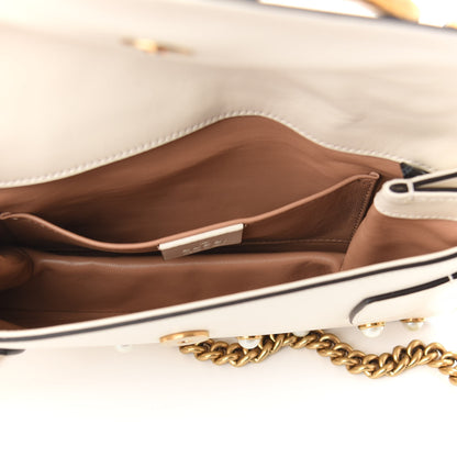 Gucci Nappa Pearl Studded Mini Queen Margaret Broadway Shoulder Bag Mystic White 5 of 9