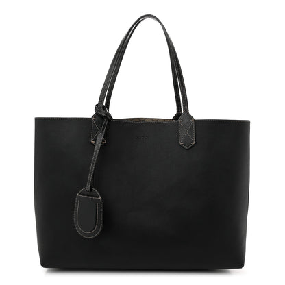 Gucci Calfskin GG Supreme Monogram Medium Reversible Tote Black 3 of 17