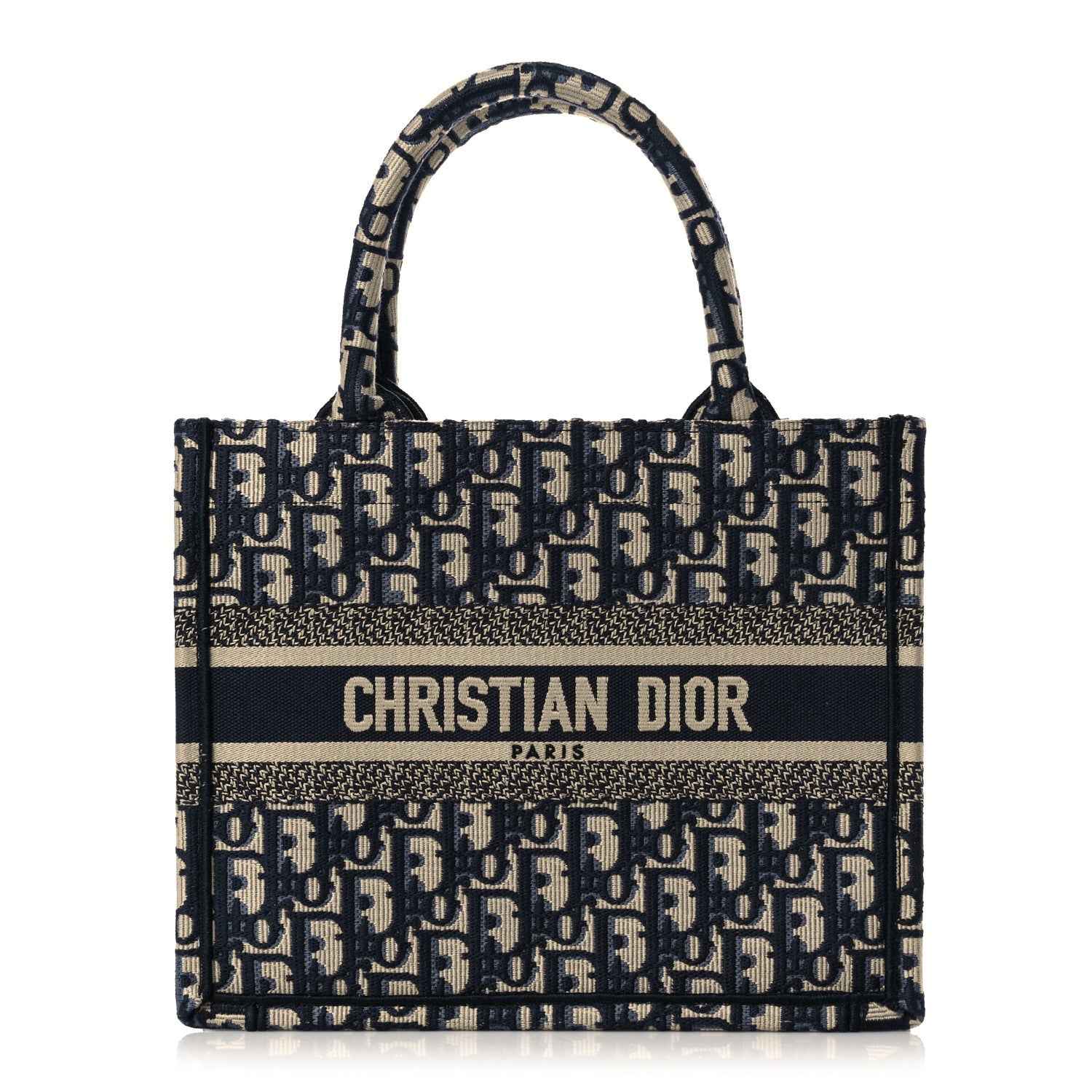 Christian Dior Oblique Small Book Tote Blue Multicolor 1 of 10