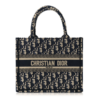 Christian Dior Oblique Small Book Tote Blue Multicolor 1 of 10