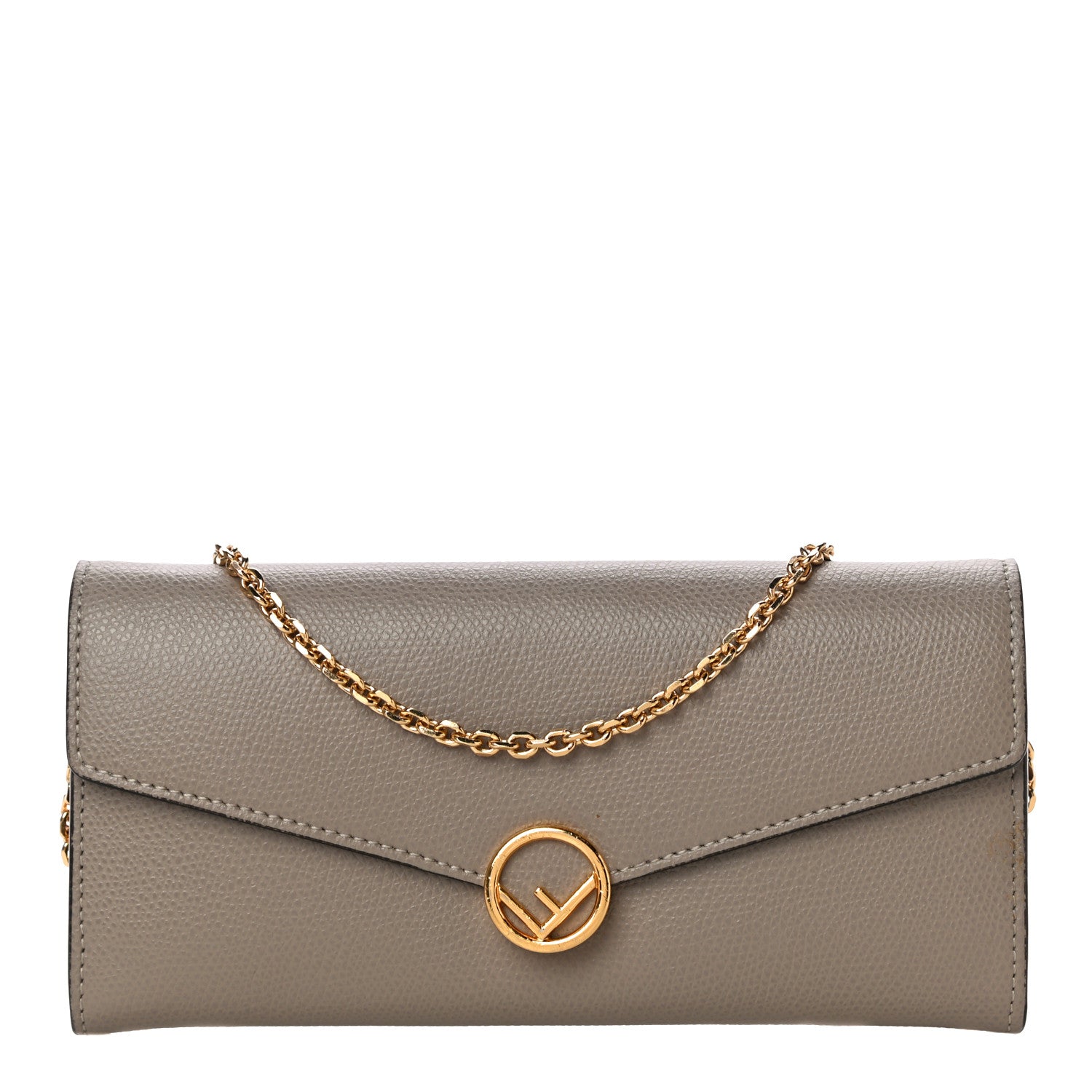 Fendi Vitello Cruise F is Fendi Continental Envelope Wallet on Chain Tortora 1 of 11