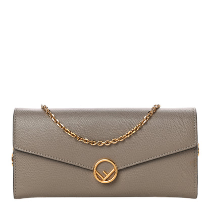 Fendi Vitello Cruise F is Fendi Continental Envelope Wallet on Chain Tortora 1 of 11