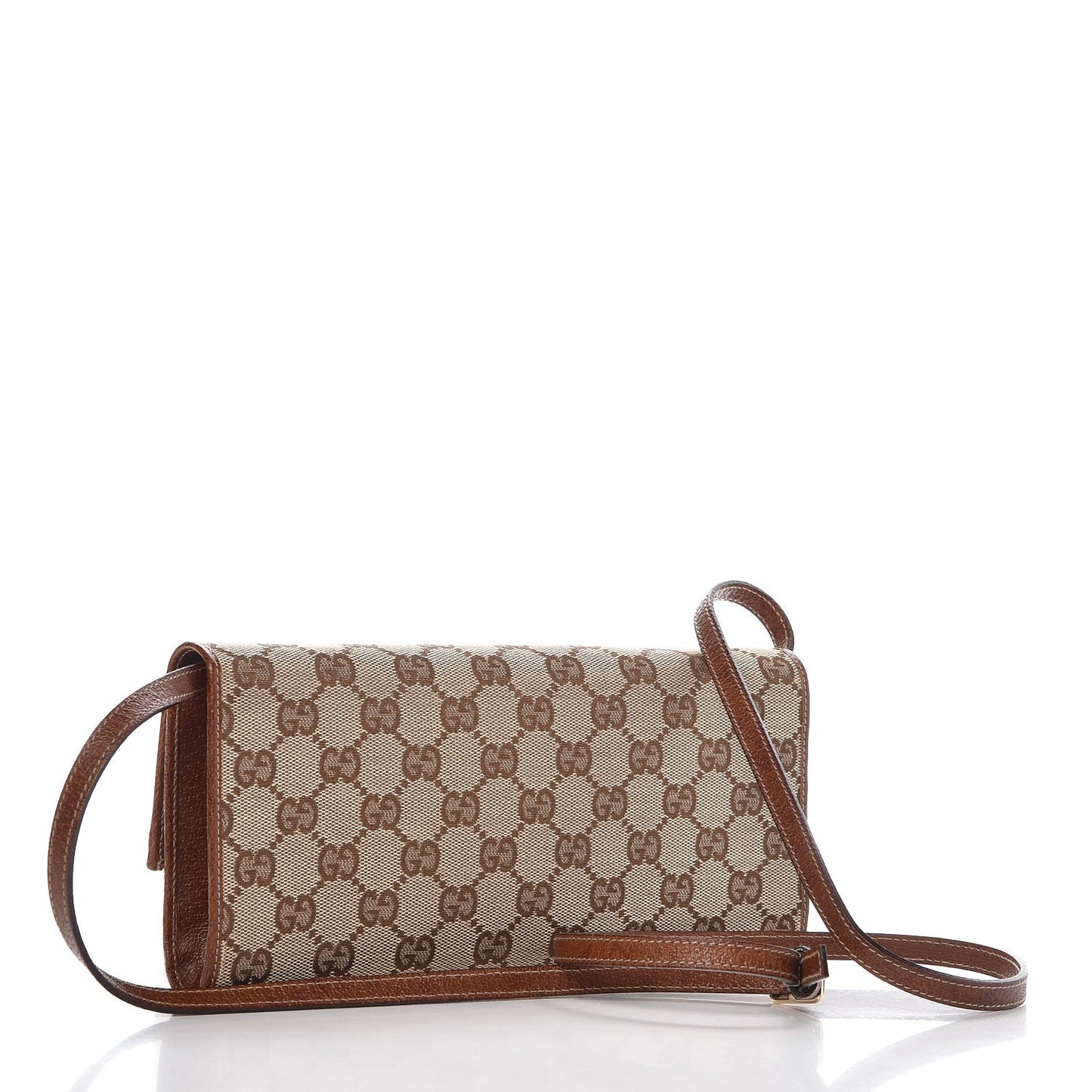 Monogram Bamboo Bar Clutch Brown