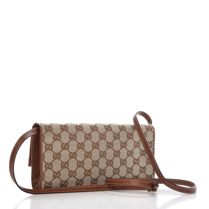 Gucci Monogram Bamboo Bar Clutch Brown 3 of 6