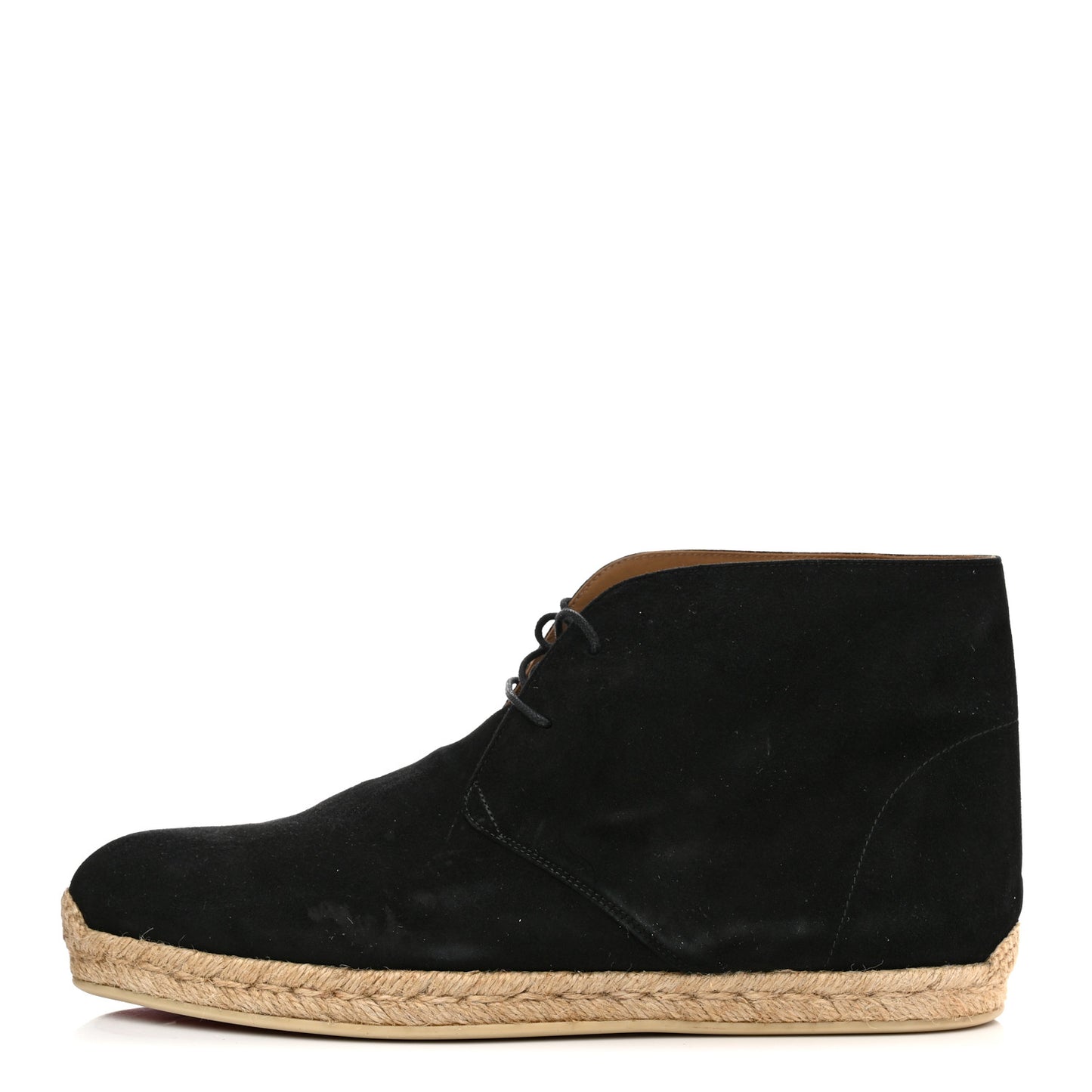 Veau Velours Mens Neocadaques Flat Lace Up Espadrilles 42 Black