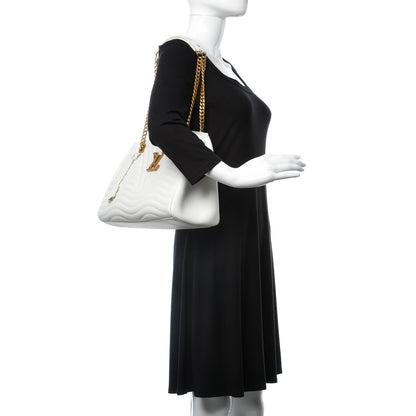 Louis Vuitton Calfskin New Wave Chain Tote Snow 3 of 11