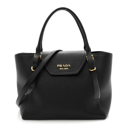 Prada Vitello Phenix Tote Bag Black 1 of 10