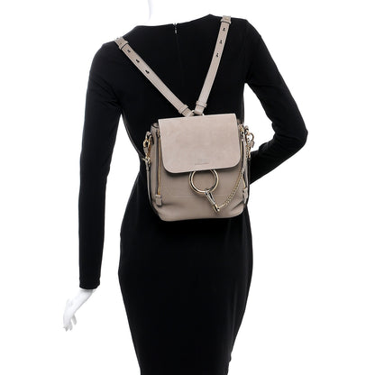 Chloe Suede Calfskin Small Faye Backpack Motty Grey 2 of 7