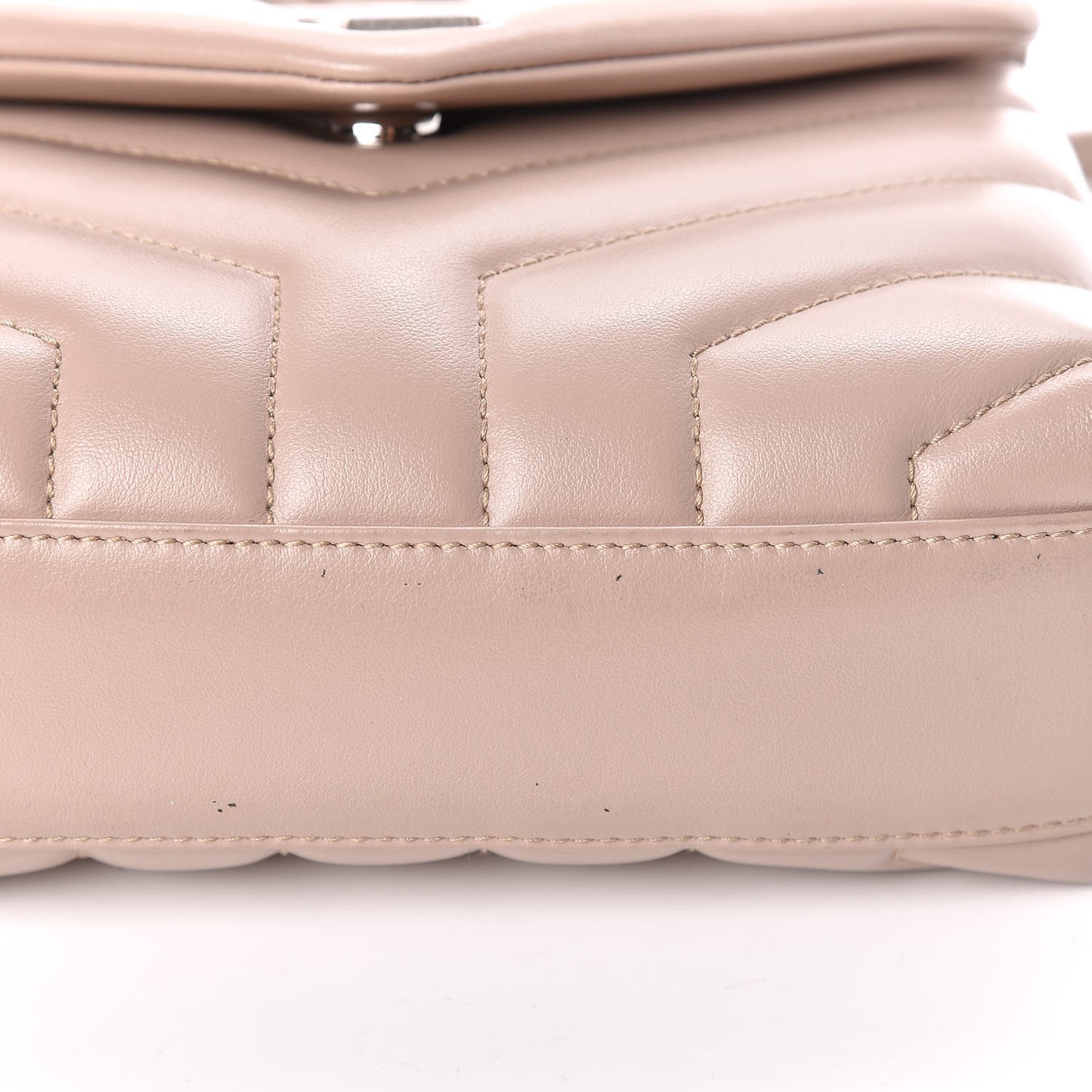 Calfskin Y Quilted Monogram Toy Loulou Crossbody Bag Dark Beige