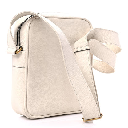 Gucci Grained Calfskin Logo Messenger Bag White 3 of 10