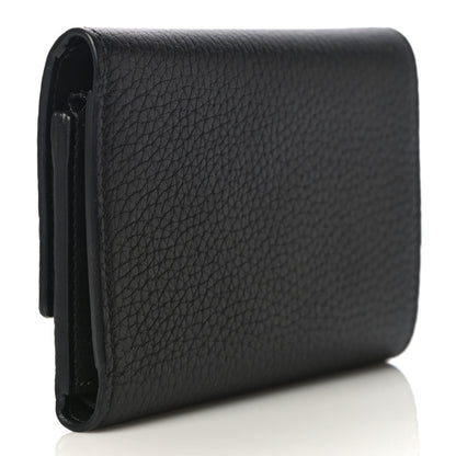 Louis Vuitton Taurillon Capucines Studded Compact Wallet Black 3 of 10