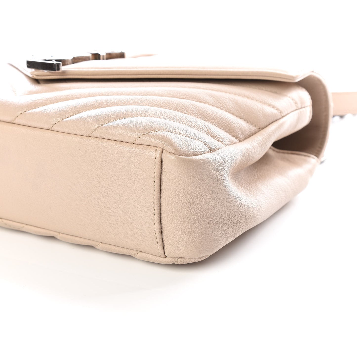 Sheepskin Matelasse Chevron Monogram Medium College Bag Rose Antic