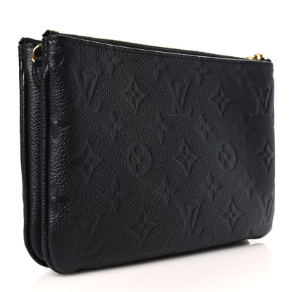 Louis Vuitton Empreinte Double Zip Pochette Black 3 of 9