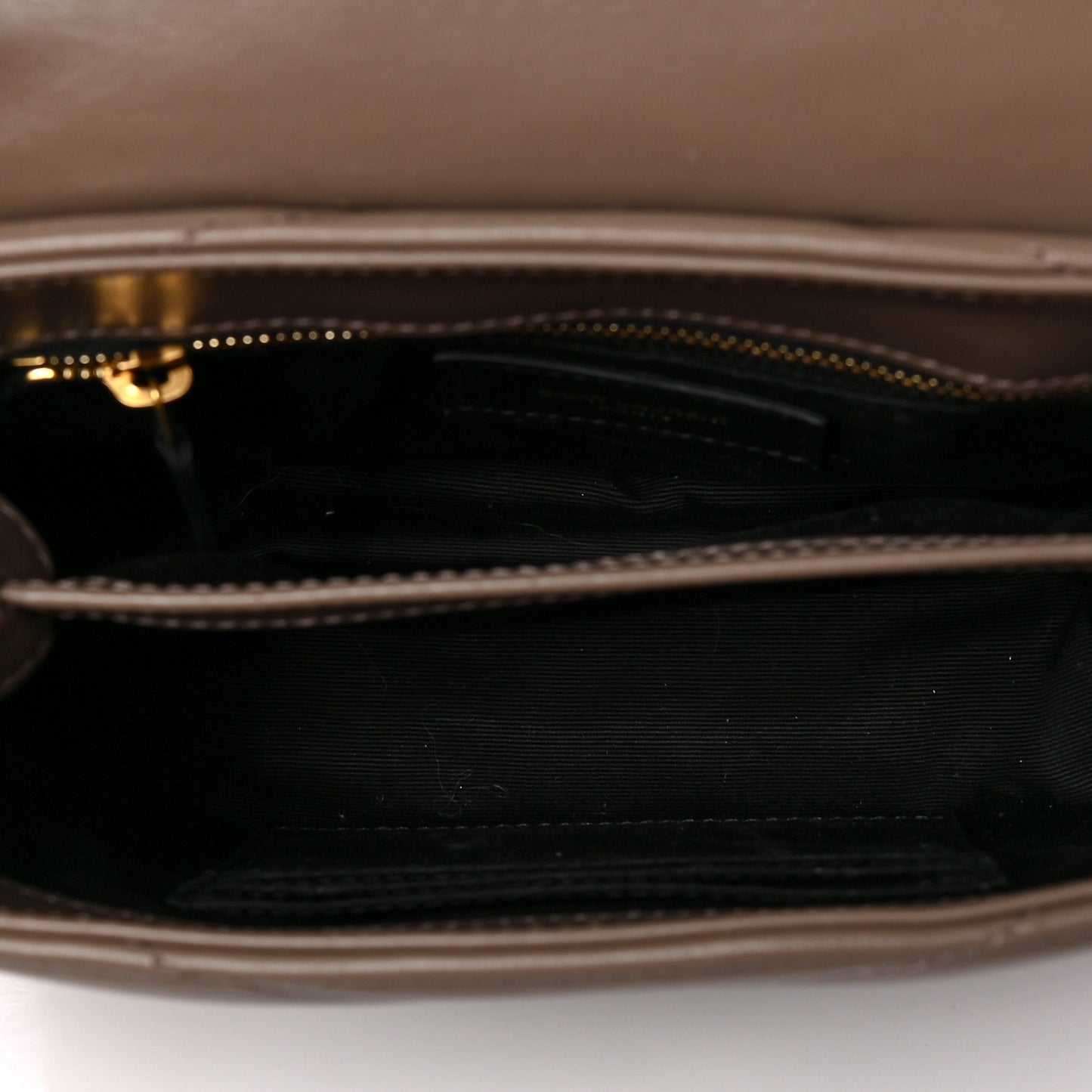 Calfskin Y Quilted Monogram Toy Loulou Crossbody Bag Taupe