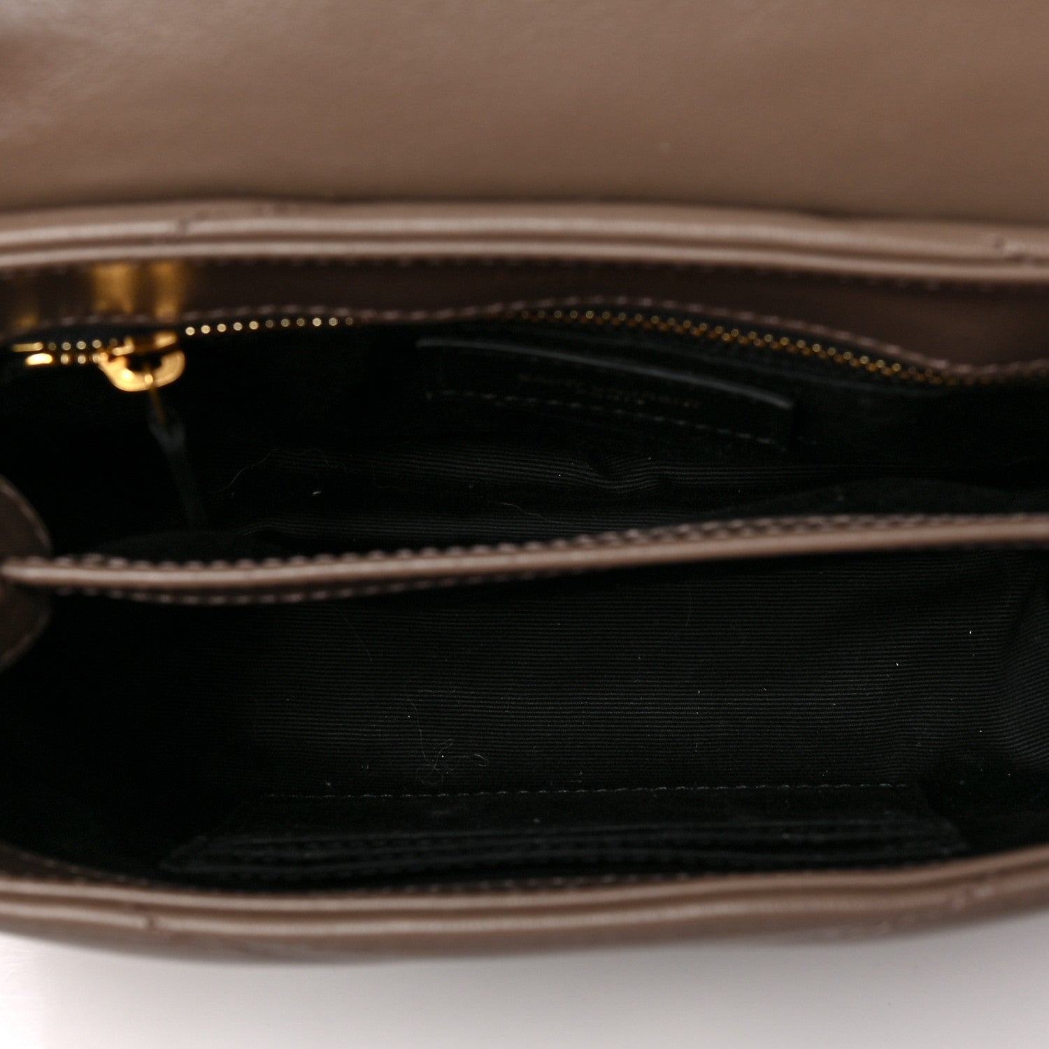 Saint Laurent Calfskin Y Quilted Monogram Toy Loulou Crossbody Bag Taupe 5 of 8