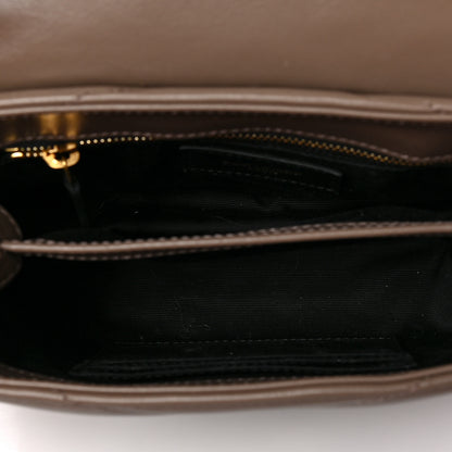 Saint Laurent Calfskin Y Quilted Monogram Toy Loulou Crossbody Bag Taupe 5 of 8