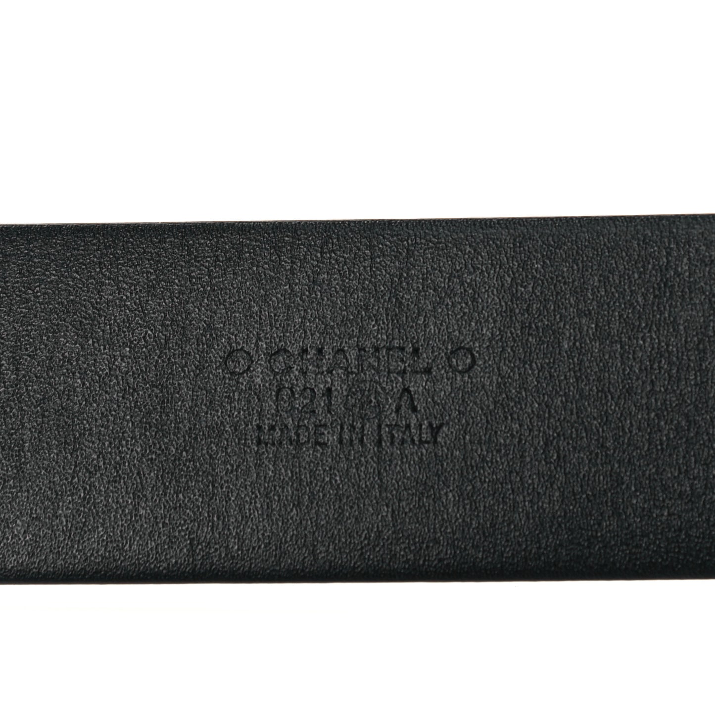 Calfskin Pearl Crystal CC Belt 90 36 Black
