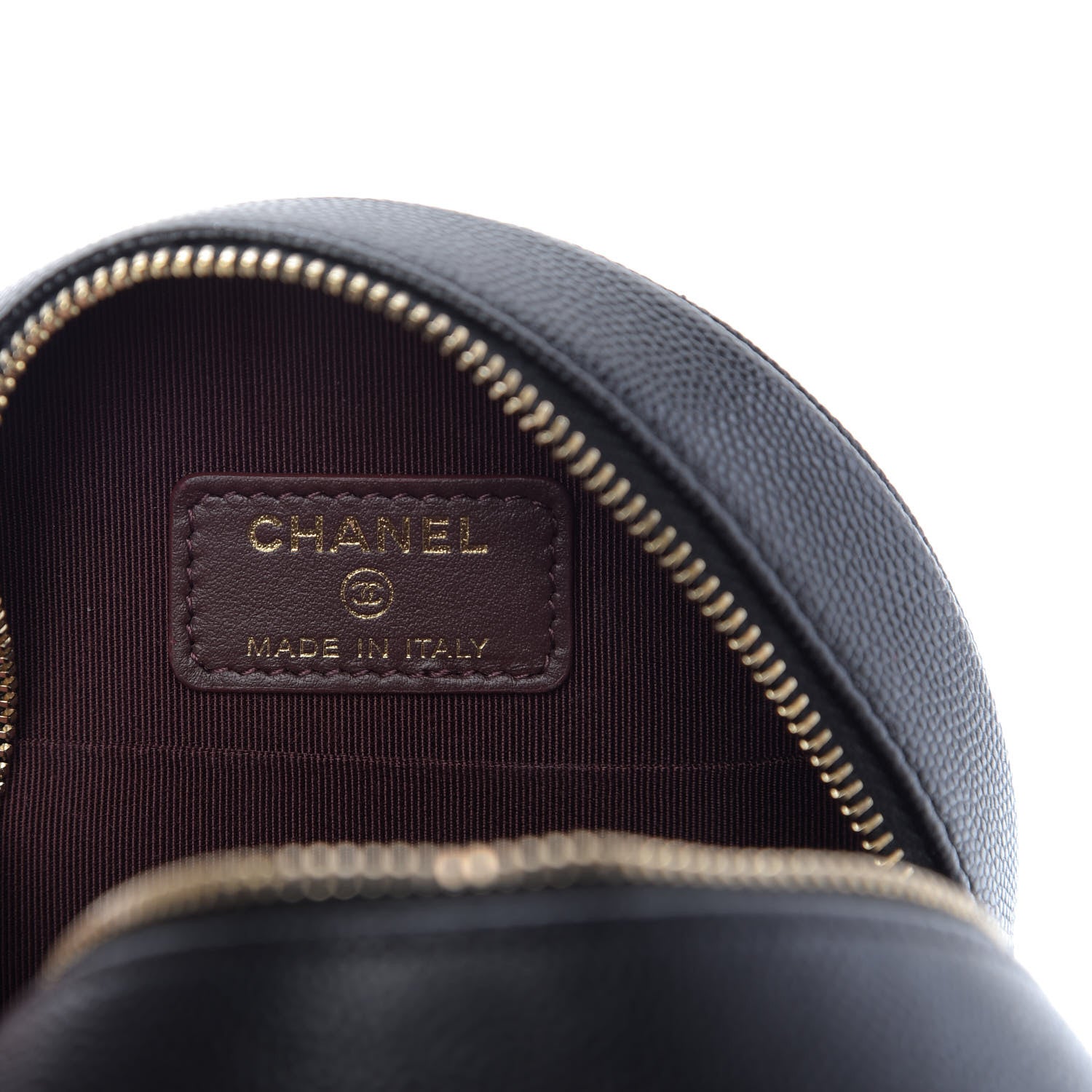 Chanel Caviar Quilted Round Clutch With Chain Black 8 of 10