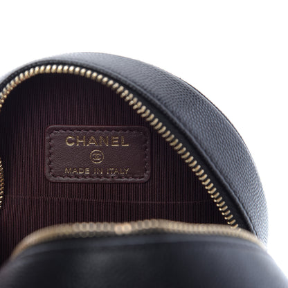 Chanel Caviar Quilted Round Clutch With Chain Black 8 of 10