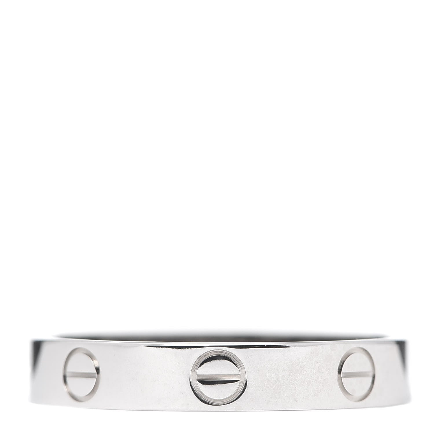 Cartier 18K White Gold 3.5mm LOVE Wedding Band Ring 58 8.25 3 of 4