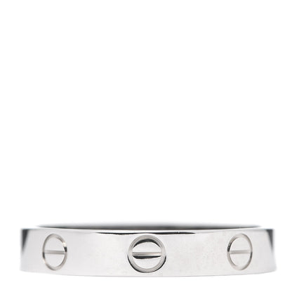 Cartier 18K White Gold 3.5mm LOVE Wedding Band Ring 58 8.25 3 of 4