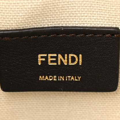 Fendi Canvas Nappa F is Fendi FF Embroidered Mini Mon Tresor Bucket Bag White Ice 6 of 10