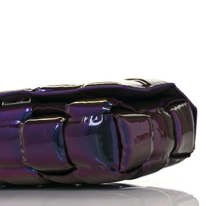 Bottega Veneta Glossy Nail Polish Nappa Maxi Intreccio Padded Cassette Crossbody Bag Holographic 8 of 8