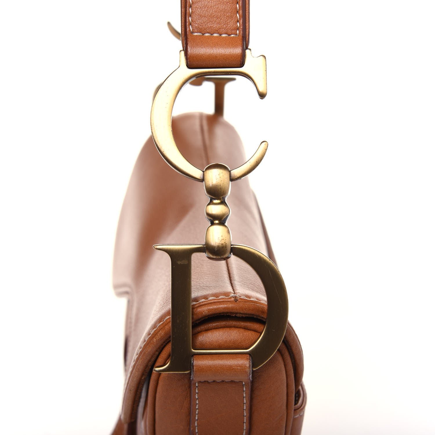 Christian Dior Calfskin Saddle Bag Tan 21 of 27
