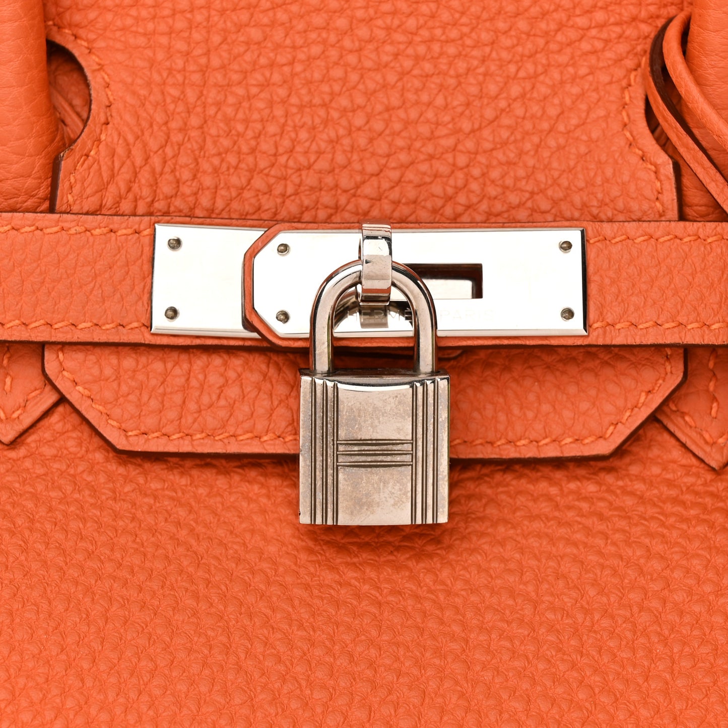 Taurillon Clemence Birkin 30 Orange