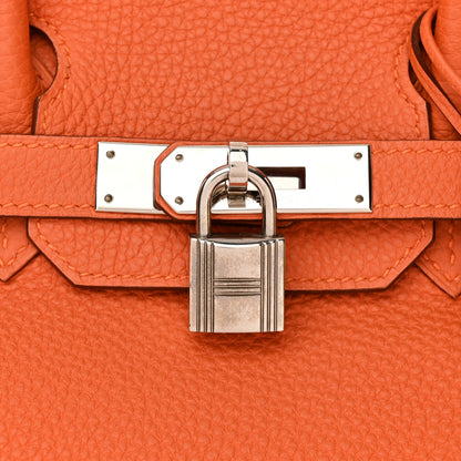 Hermes Taurillon Clemence Birkin 30 Orange 14 of 22