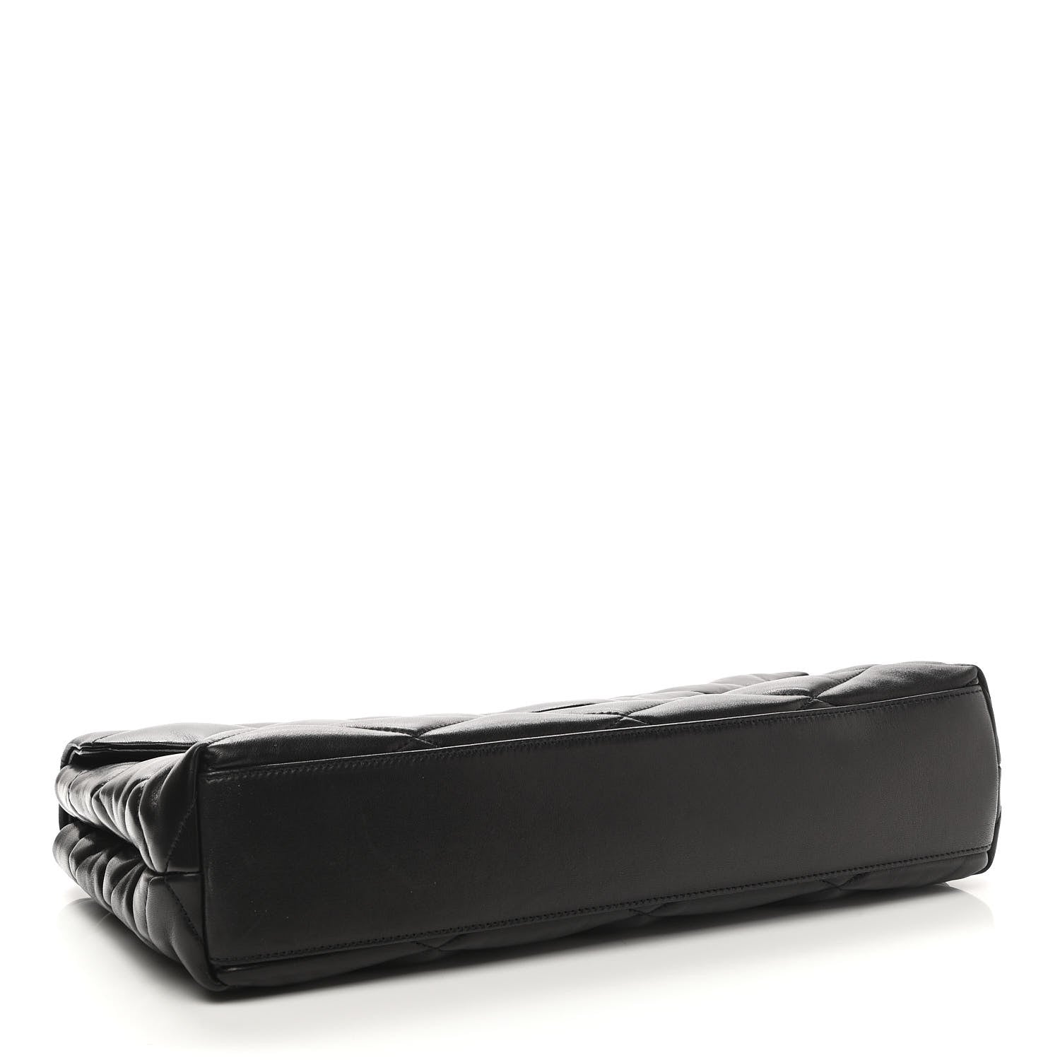Saint Laurent Lambskin Quilted Sade Puffer Envelope Clutch Black 4 of 9