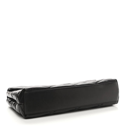 Saint Laurent Lambskin Quilted Sade Puffer Envelope Clutch Black 4 of 9