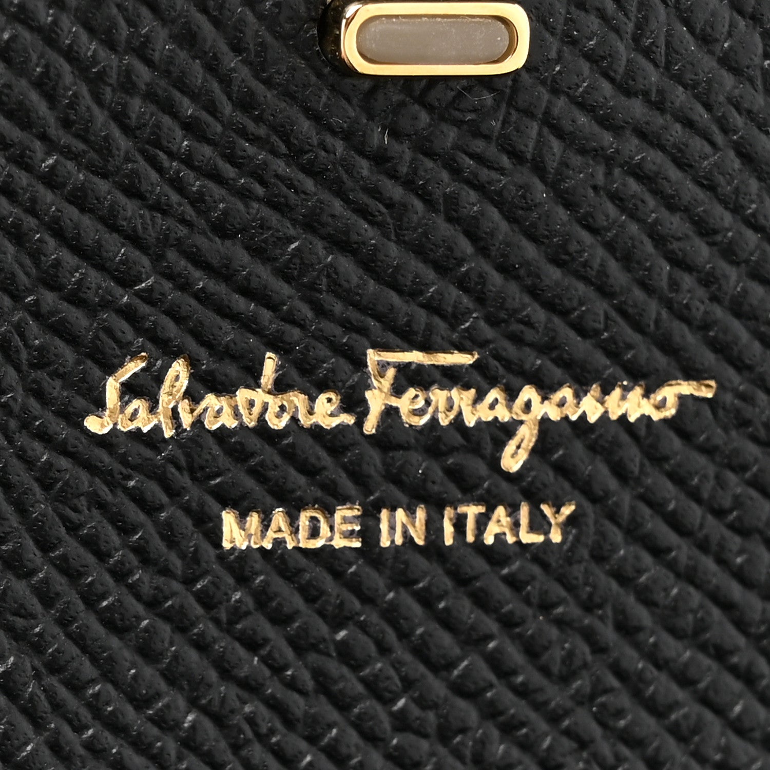Salvatore Ferragamo Hammered Calfskin Mini Gancini Icona Bag Black 6 of 11