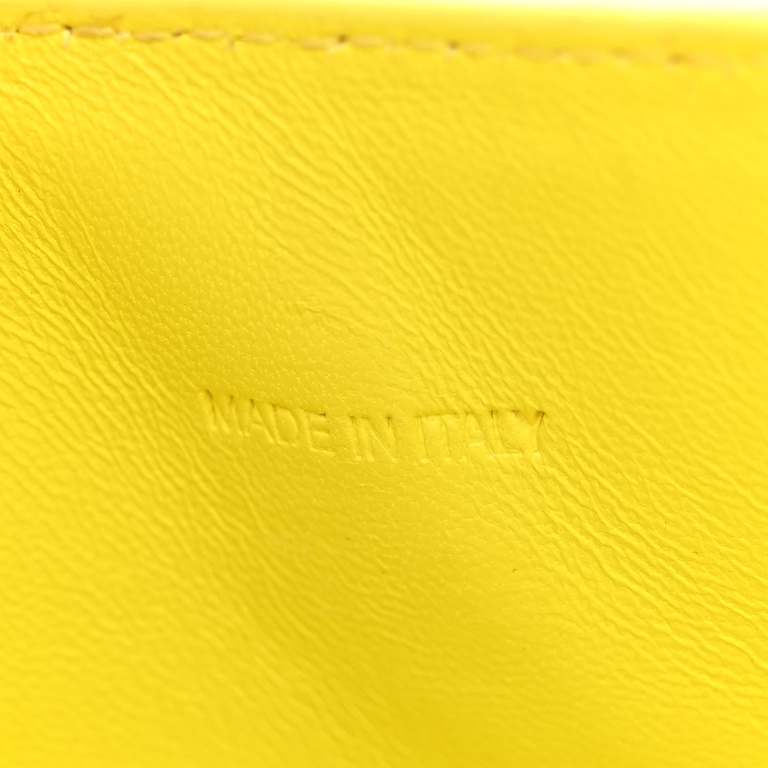 Balenciaga Shiny Calfskin Crocodile Embossed Hourglass Top Handle Bag XS Light Yellow 7 of 10