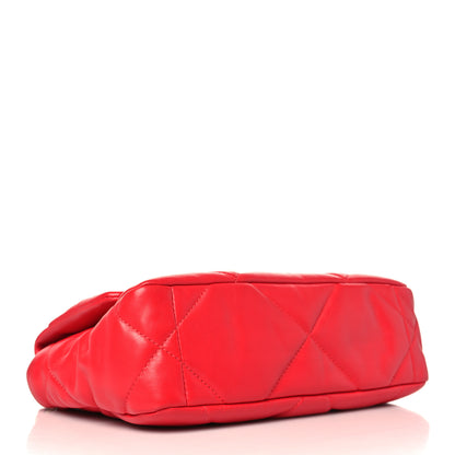 Chanel Lambskin Quilted Medium Chanel 19 Flap Red 4 of 10