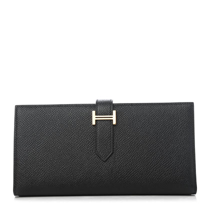 Hermes Epsom Bearn Gusset Wallet Black 1 of 4